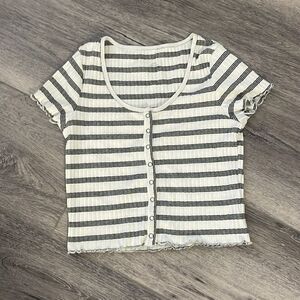 American Eagle Outfitters Striped Baby Tee
